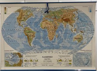 Mapas murales político y fisico Editorial Teide