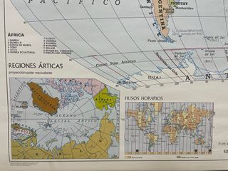 Mapas murales político y fisico Editorial Teide