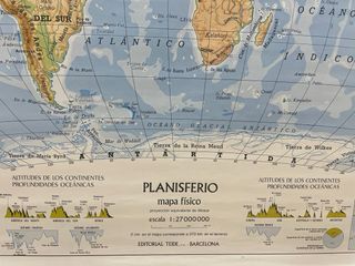 Mapas murales político y fisico Editorial Teide