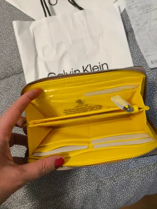 Portafoglio Calvin Klein Beige/Giallo Donna