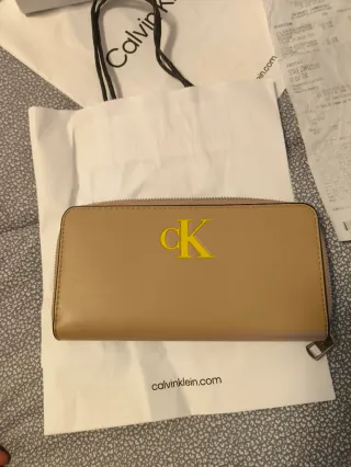 Portafoglio Calvin Klein Beige/Giallo Donna