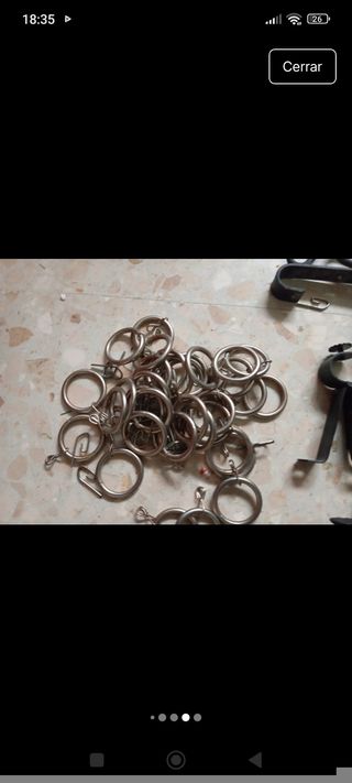 Argollas y terminales cortina metal