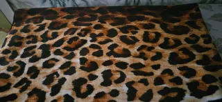 Manta de forro polar con estampado de leopardo