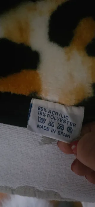Manta de forro polar con estampado de leopardo