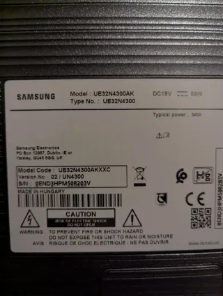 Samsung Smart TV LED 32” UE32N4300 (2018)