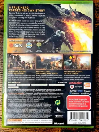 The Witcher 2: Enhanced Edition Xbox 360 - 3 Dischi