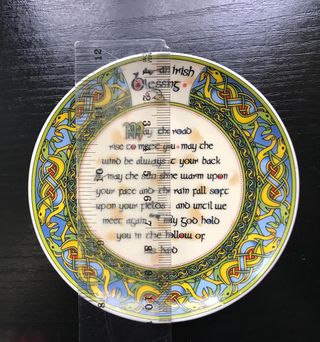 Plato porcelana bendición irlandesa vintage