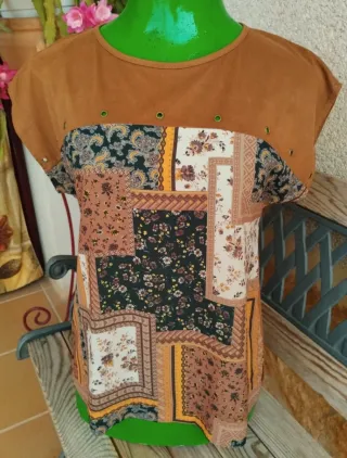 Blusa Fórmula Joven Patchwork Talla Única