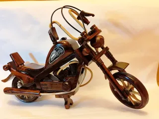Moto Chopper Madera Artesanal Decorativa