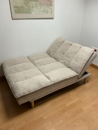 Sofá cama beige 2 plazas