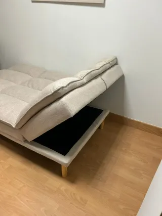 Sofá cama beige 2 plazas