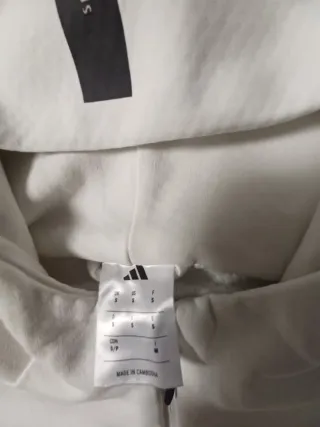 Chaqueta Sudadera Adidas Blanca y Negra