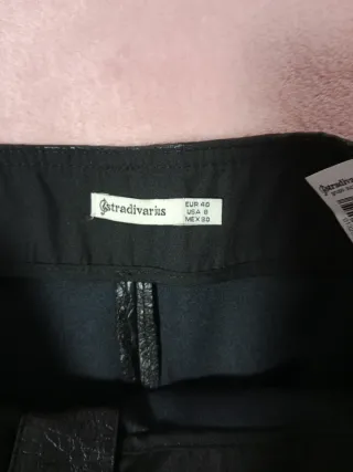 Falda polipiel negra efecto cocodrilo T40