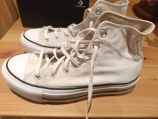 Converse plataforma blancas talla 38