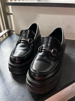 Mocassini neri donna scarpe zapatos mocasines