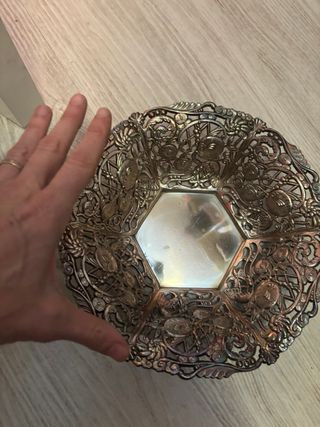 Bandeja baño plata orfebrería