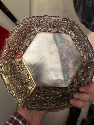 Bandeja baño plata orfebrería