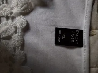 Camiseta manga larga encaje floral XXXL