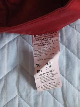 Pantaloni Kixs Jeans Rossi size 28 Vintage