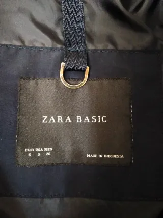 Cazadora Zara Mujer Azul pluma