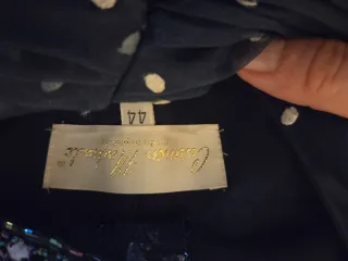 Vestido de fiesta azul plateado