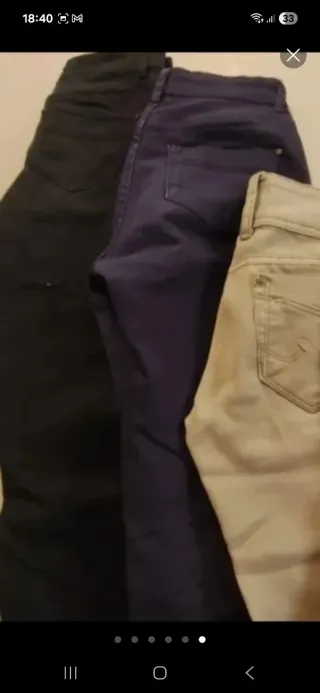 Pantaloni skinny donna XS nero, blu, beige