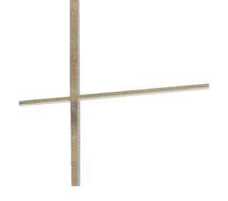 Cabecero de Madera Elsa 100x50cm Blanco y roble.