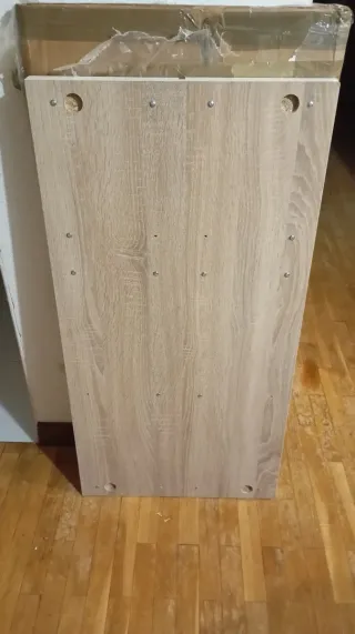 Cabecero de Madera Elsa 100x50cm Blanco y roble.