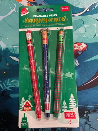 Set 3 Penne Cancellabili Legami Natale