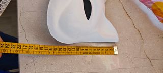 Maschera Gatto Veneziana Cartapesta Bianca