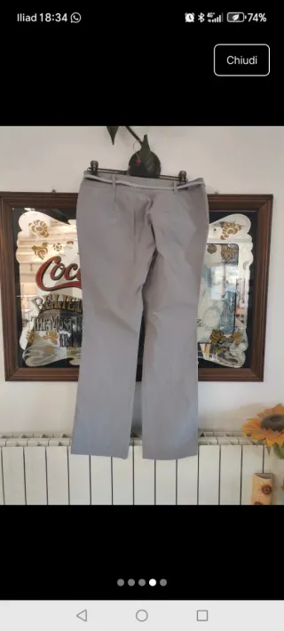 Completo pantalone e coprispalle grigio
