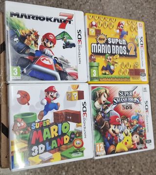 Pack 4 Juegos Nintendo 3DS Mario y Smash Bros