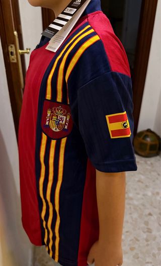 Camiseta Fútbol España Retro Adidas 1996-1998 Niño