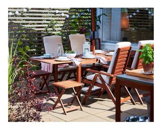 Silla reclinable Ikea Applaro exterior madera NUEV