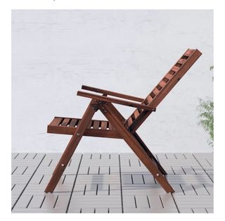 Silla reclinable Ikea Applaro exterior madera NUEV