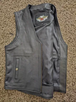 Gilet Harley-Davidson Pelle Nero
