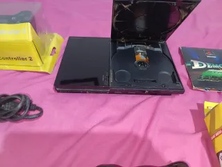 PlayStation 2 super Slim Nera - Console + Accessor