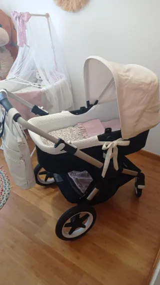 Carro Bugaboo Camaleón, con capota verde agua