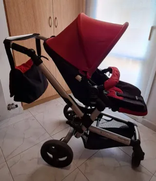 Carro de bebé RIDER rojo y negro