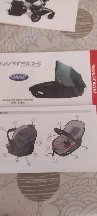 Carro de bebé RIDER rojo y negro