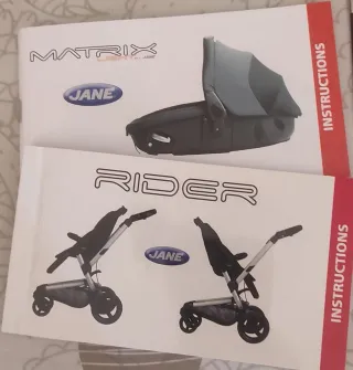 Carro de bebé RIDER rojo y negro