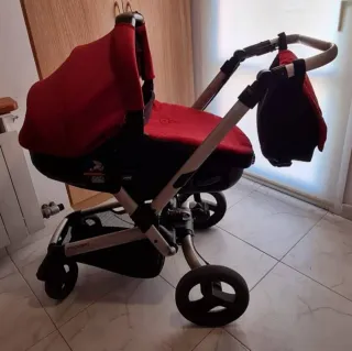 Carro de bebé RIDER rojo y negro