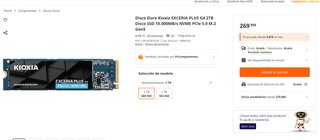 SSD Kioxia Exceria Plus G4 2TB NVMe PCIe 5.0