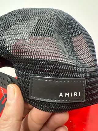 Gorra Amiri Negra Brillante Trucker