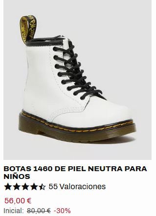 Botas Dr. Martens Blancas Talla 36 Con caja origin