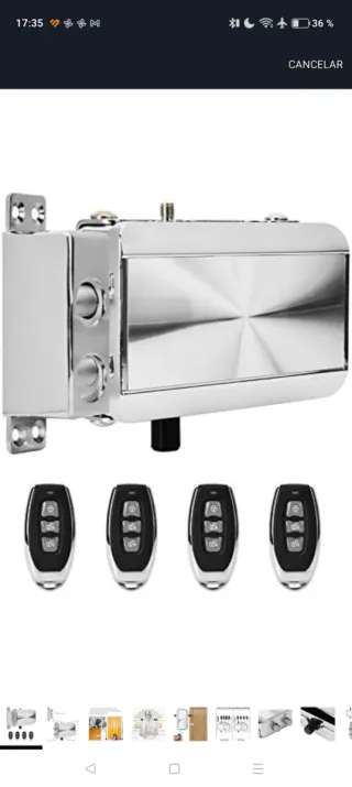 Cerradura Eléctrica con 4 Mandos a Distancia