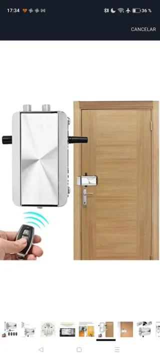 Cerradura Eléctrica con 4 Mandos a Distancia