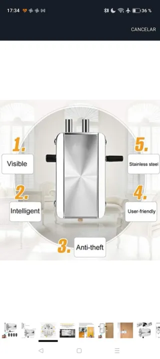 Cerradura Eléctrica con 4 Mandos a Distancia