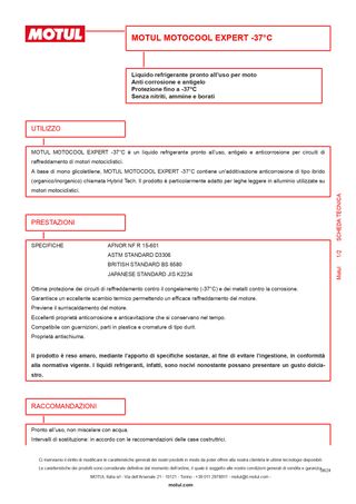 4 LT LIQUIDO RADIATORE MOTUL MOTOCOOL MOTO 04FL01