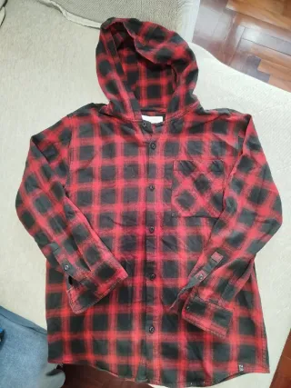 Camisa de cuadros con capucha